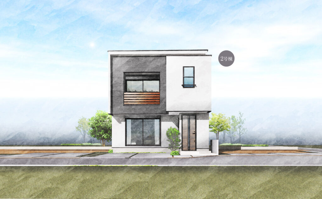 岡山市北区番町１丁目2号棟外観パース