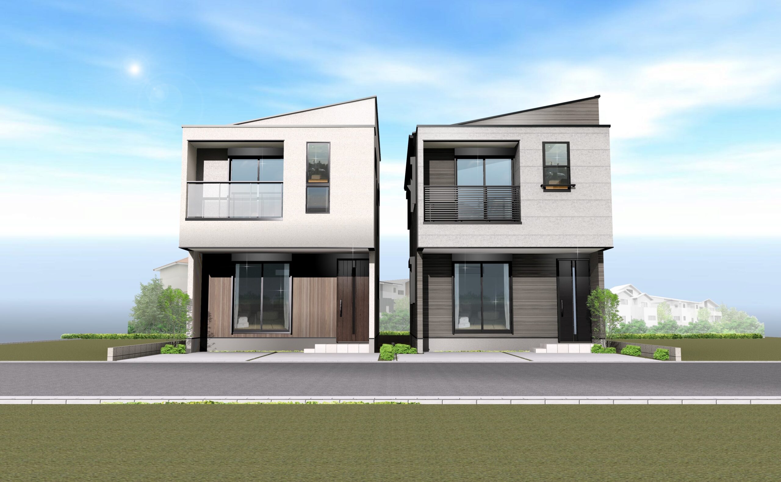 岡山市北区西古松1丁目　外観パース