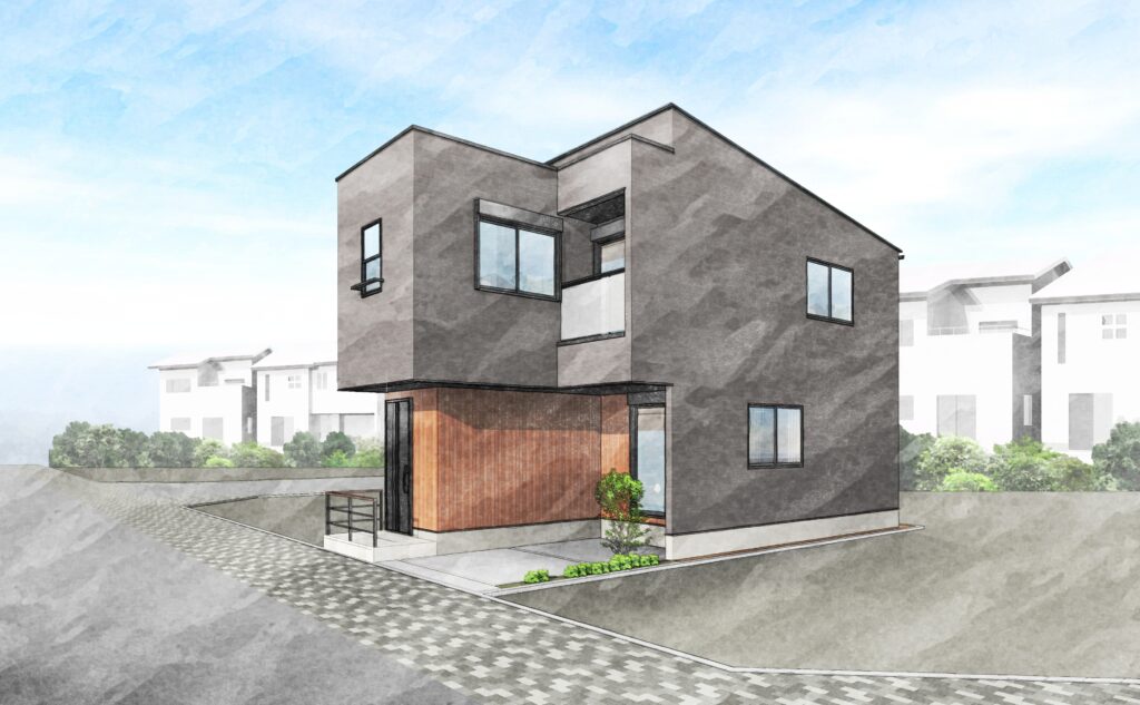 岡山市北区表町3丁目　3980万円　外観パース