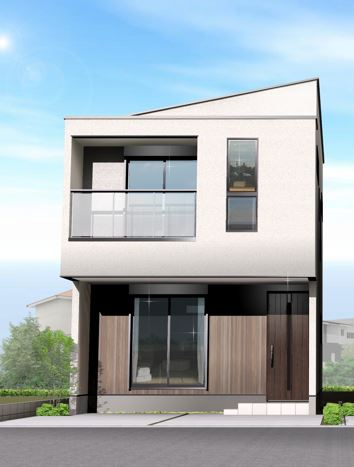 岡山市北区西古松1丁目　1号棟　4180万円　外観パース