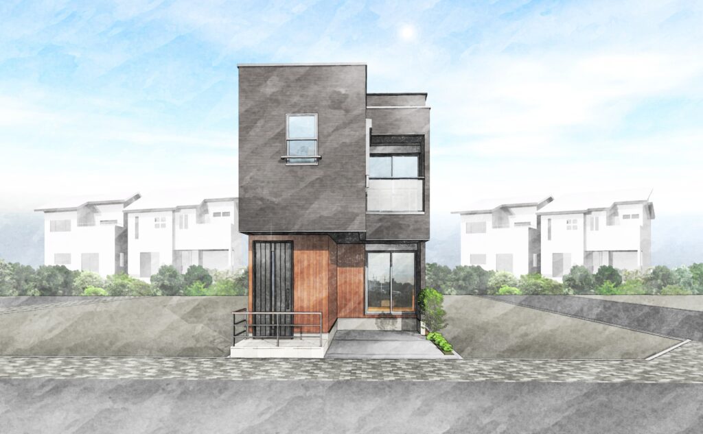 岡山市北区表町3丁目　3980万円　外観パース