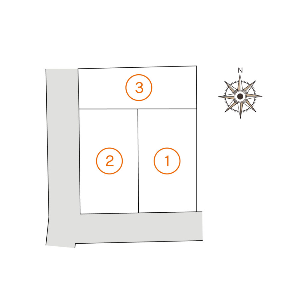 岡山市北区伊島町1丁目　新築建売　区画図　ナカタホーム岡山